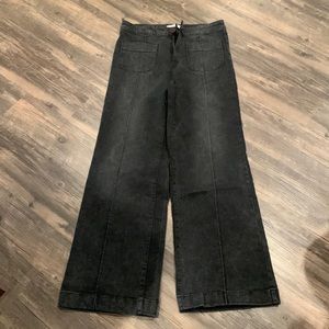 Size 10 black wide leg jeans